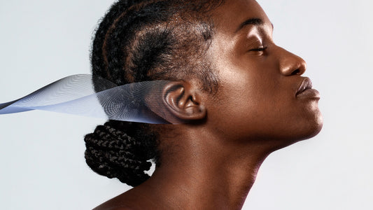 Melanin Skincare - Beautiul Black Woman - Side view